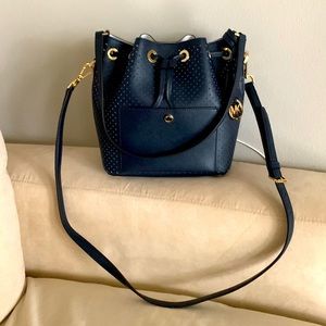 Michael Kors Navy Bucket Bag